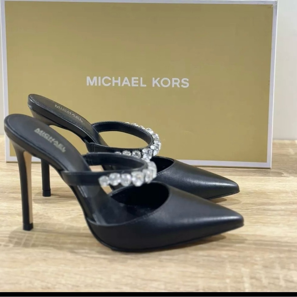 Michael Kors Embellished Leather Mule